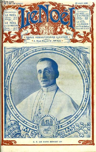Le Nol n 1295 - Benedictus PP. XV, Mon plus beau pome, Lamartine (suite), L'abbatiale de Saint Denis (suite) par Lon Levillain, Le chemin de l'image (suite) par Lucien Donel