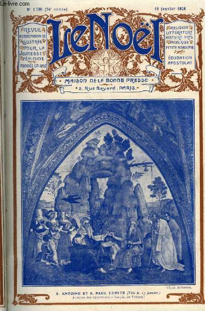 Le Nol n 1700 - A la mmoire du R.P. Claude Allez, La charrue par Charles Baussan, La jeune captive par Ren Milly, Fabienne (suite) par Pierre Rgis