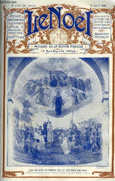 Le Nol n 1726 - L'amour du massif par G. d'Azambuja, Les prceptes de la morale (suite) par E. Duplessy, Le paris de Louis XIII par Jacques Thomas de Castelnau, L'holocauste par Henry Deyglun, La fondation du Flibrige par Pierre de la Crau