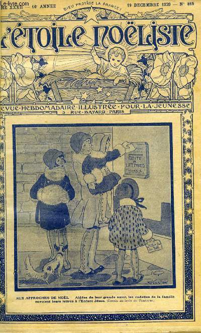 L'toile Noliste n 815 - Chrysis, Yvonne Lavier, Mme de Lamartine (1790-1863), Le pays des castes par M.W, Liliane aviatrice, Derrire les fagots par Max Colomban, La leon de Marko, La halte force par Maryel, Annette tout court par G. Maglione