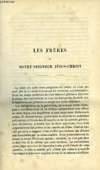 Etudes religieuses, philosophiques, historiques et littraires tome 1 n 1 - Les frres de Notre Seigneur Jsus Christ par J. Corluy, La philosophie du droit, dtruite par la scularisation du droit et rtablie par les universits catholiques par H.