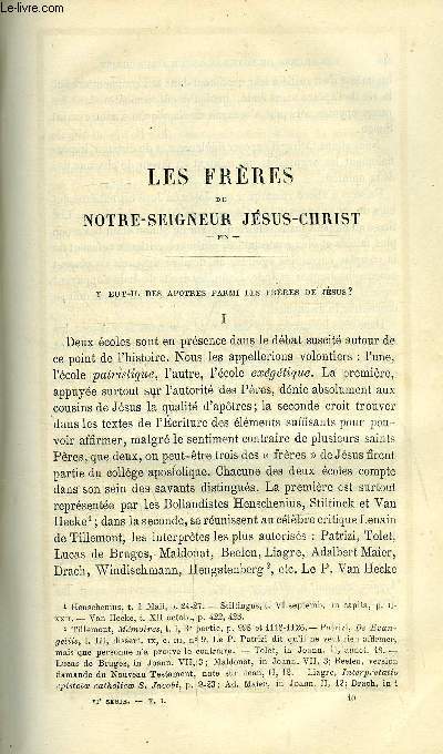 Etudes religieuses, philosophiques, historiques et littraires tome 1 n 2 - Mort de Pie IX, Les frres de Notre Seigneur Jsus Christ (fin) par J. Corluy, Une trilogie dramatique au XVIe sicle (fin) par J. Mavel, La philosophie du droit dtruite