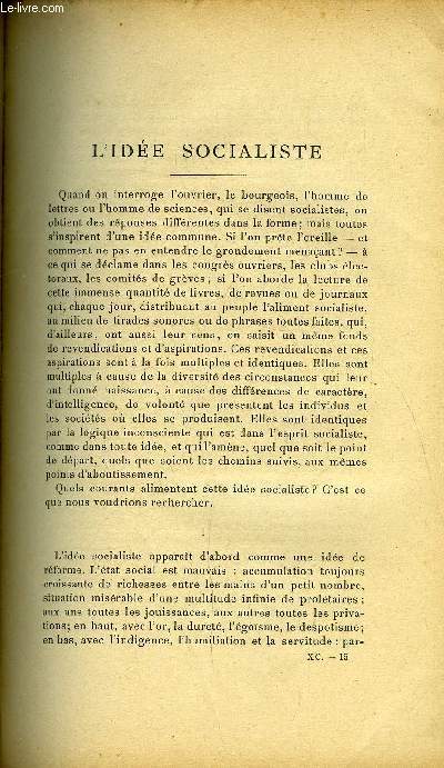 Etudes tome 90 n 3 - L'ide socialiste par Lucien Roure, L'enseignement libre, notes et souvenirs (suite) par Paul Ker, L'tat prsent des tudes bibliques en France (2e article) pare Alfred Durand, L'attitude des congrgations a Paris en 1880 (fin)