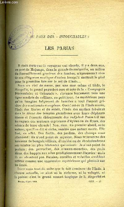 Etudes tome 215 n 11 - Au pays des Intouchables, les Parias par Pierre Lhande, Scurit en mer par Ren Bied-Charreton, M. Joseph de Pesquidoux, le peintre de l'Armagnac noir par Louis de Mondadon