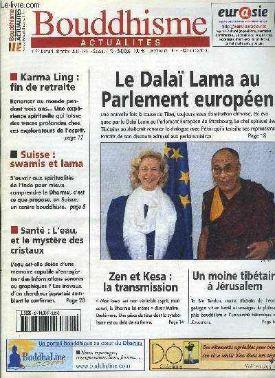 Bouddhisme Actualits n 28 - Mary Robinson met en garde Pkin a propos du Xinjiang et du Tibet, Le pavillon de la culture tibtaine : bientot l'ouverture, A l'cole des mres, entretien avec Lama Khedroup, mre et grand mre, Deux swamis et un lama