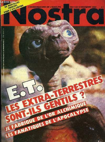 Nostra n 547 - Vos mains trahissent vos pouvoirs psi, Le peuple des perles, Fabriquez vous mme de l'or alchimique, Les vrais secrets de la hotte de saint Nicolas, E.T. arrive en France, Les extra terrestres ne sont pas toujours gentils, Les fanatiques