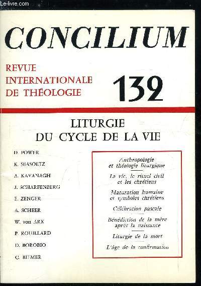 Concilium n 132 - Rflexion sur l'apport des sciences humaines a l'intelligence du problme, Anthropologie et thologie liturgique, a la recherche d'une mthodologie compatible par Kevin Seasoltz, Les vnements de la vie,le rituel civil et les chrtiens