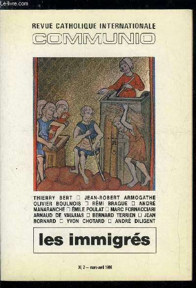 Communio n 2 - Faits ou arguments ? par Thierry Bert, Une chance pour les croyants par Jean Robert Armogathe, Le mien, l'tranger et l'universel par Olivier Boulnois, Christianisme et culture, quelques remarques de circonstance par Rmi Brague