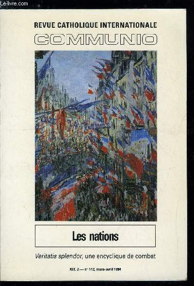 Communio n 2 - Les nations et le salut du monde par Olivier Chaline, Appel a la paix entre les nations par Jean Paul II, De Sarajevo a Sarajevo par Olivier Chaline, Les papes du XXe sicle face aux nationalismes par Yves Marie Hilaire