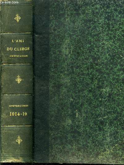 L'ami du clerg paroissial - supplment a l'ami du clerg - tome 26 - Janvier 1914  Dcembre 1919