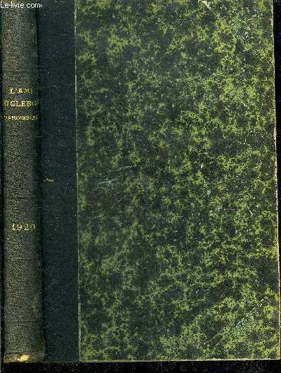 L'ami du clerg paroissial - supplment a l'ami du clerg - tome 27 - Janvier a Dcembre 1920