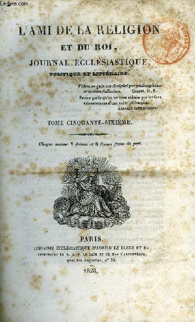 L'ami de la religion et du roi en 128 volumes de 1828  1859