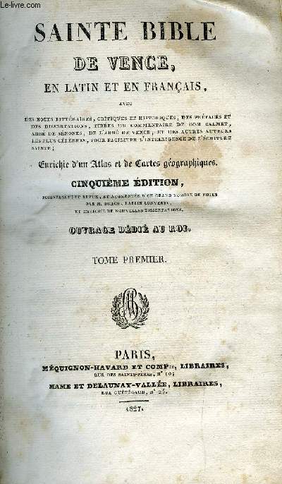 Sainte Bible de Vence, en latin et en franais - 27 tomes