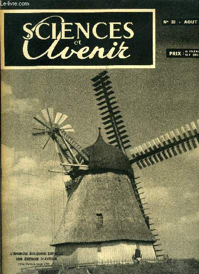 Sciences et avenir n 30 - La culture des perles, Comment fonctionne votre frigidaire, Nains et gants, Energie olienne, L'lectron dans le vide, Le rein artificiel