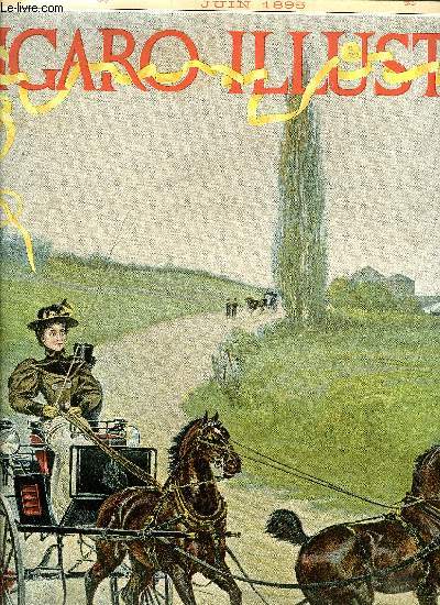 Le Figaro illustr 13e anne n 63 - Les yeux ferms, pantomime japonaise par Flix Rgamey, Le ruisseau par Scahl, J.J. Rousseau et ses correspondantes par Hippolyte Buffenoir, La source Willy par Willy, Un complet chez le coiffeur par Bruyas