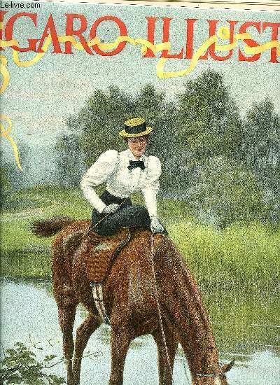 Le Figaro illustr 14e anne n 77 - Une idylle a Mah par Eugne Girardin, Paysage de nuit par Andr Lemoyne, La communication interplantaire par J.H. Rosny, La cramique franaise par Edouard Garnier, Le pnitent par N. Quellien, Les Champs-Elyses