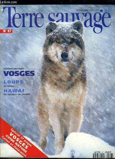 Terre sauvage n 67 - Loup : le retour par Elena Adam, Vie mouvemente  -5 000 mtres par A. Barnett et J. Moret, Traitement de choc pour phoques dchains par David Rosane, Hawa : un ouragan au paradis par Jol Halioua, Une saison chez les Tchouktches