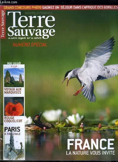 Terre sauvage n 238 - 24 heures chrono, la nature ne dort jamais, Paris, a tire d'aile, Voyage nature, les marquises, Grand tmoin, Julia Marton Lefvre, Bassin d'arcachon, sentiers nature