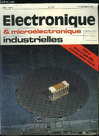 Electronique microlectronique industrielles n 213 - Avec le CP3F, AEG-Telefunken va produire les microprocesseurs de Rockwell PPS-4 et PPS-8, Etude et ralisation d'un dispositif d'avance lectronique pour moteurs synchrones par G. Escude, Les squids
