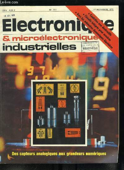 Electronique microlectronique industrielles n 227 - Un vnement attendu : l'exposition et le congrs national de physique, Les nouvelles gnrations d'appareils de mesure : un multimtre avec sonde contact lecture, Les controles non destructifs par E.