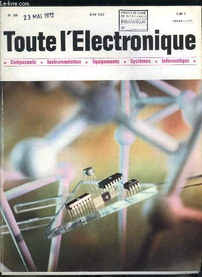 Toute l'lectronique n 366 - Une exposition impressionnante par E. Aisberg, Etude du fonctionnement d'un amplificateur diffrentiel par D. Floutier, Les circuits imprims multicouches par J.M. Gauffriau, Nouveaux dveloppements du triac par P. Rossetti