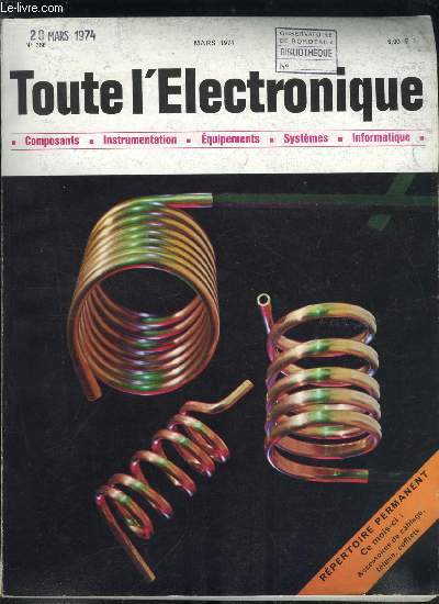 Toute l'lectronique n 386 - La mise en parallle des transistors de puissance par M. Helbert, Technique et applications des circuits intgrs par J.M.Quentin, Les gnrateurs T.H.T dans l'allumage lectronique par J.P. Chabanne, Les convertisseurs