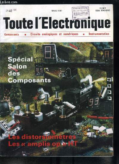 Toute l'lectronique n 452 - Les distorsiomtres par G. Mourier, Les amplificateurs oprationnels haute tension par P. Allias, Filtres passe bande extra-plats THF par G. Gourevitch, Tlvision de l'analogique au numrique par D. Nasse, Les standards