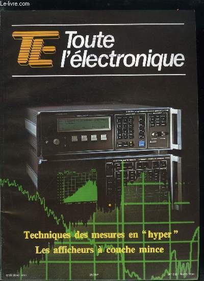 Toute l'lectronique n 512 - Analyse des ralisations les plus significatives de l'industrie lectronique, L'epitaxie atomique : une solution pour les afficheurs a couche mince par T. Sutela, Capteurs solides de prise de vue : l'volution