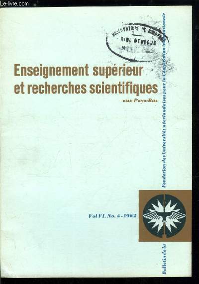 Enseignement suprieur et recherches scientifiques aux Pays-Bas n 4 - Universitas Ludens par H. de Vos, Le programme d'tude de la section de sociologie agraire et de sociographie des rgions tropicales et subtropicales, Ecole des hautes tudes