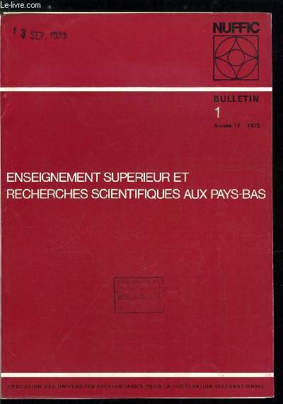 Enseignement suprieur et recherches scientifiques aux Pays-Bas n 1 - Chomage parmi les cadres de formation universitaire par Drs. P.G.M. de Kleijn, Les problmes de l'valuation du programme nerlandais de projets universitaires de coopration