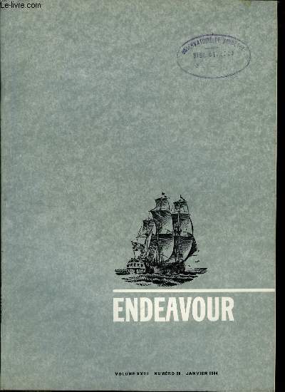 Endeavour volume XXIII n 88 - Galileo Galilei (1564-1642), La chimie des gaz nobles par N. Bartlett, Les efflorescences par J.E. Gordon, La transmission de l'information par Colin Cherry, William Herschel et l'astronomie stellaire par Michael Hoskin