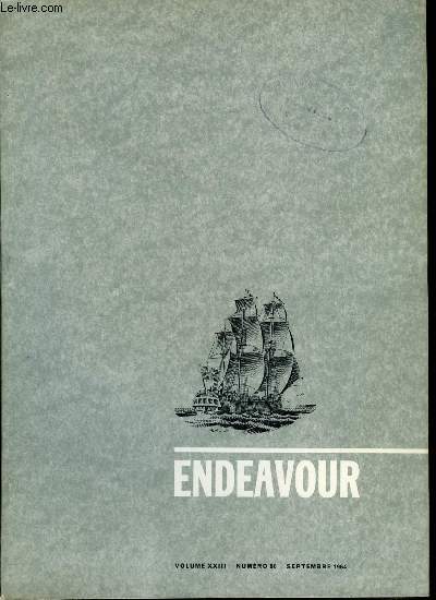 Endeavour volume XXIII n 90 - Livres pour les tudiants des pays en dveloppement, Aimants superconducteurs par J.E. Kunzler, Filtres molculaires par R.M. Barrer, Quelques applications de l'effet Mossbauer par P.B. Moon, Collision, coalescence