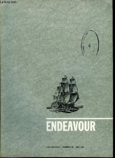 Endeavour volume XXIV n 92 - La formation scientifique des jeunes, L'anisotropie du graphite par A.R. Ubbelohde, La catalyse htrogne par D.A. Dowden, Induction de la floraison par Frank B. Salisbury, Les quinones catalyseurs biologiques par R.A.