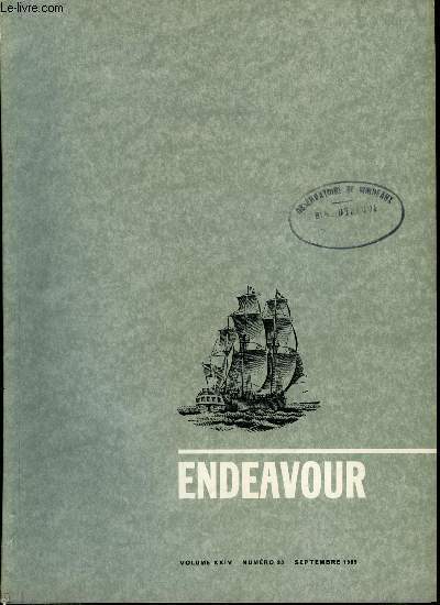 Endeavour volume XXIV n 93 - Le programme biologique international, Les hypernuclons par R. Levi Setti, Composs polyactylniques naturels par A.W. Johnson, Coccolithes par Maurice Black, Les fluorures d'azote par Charles B. Colburn, Le trafic routier