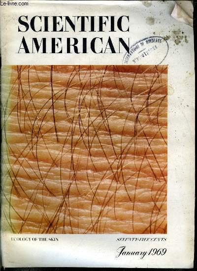 Lot de 11 numros de l'anne 1969 de la revue Scientific American - Avril manquant - Ecology of the skin, Ecologial chemistry, Thermal pollution, Typesetting, Ultraviolet sun, Urban monkeys, Metalliding, The ocean, Acoustical holography, Inductive