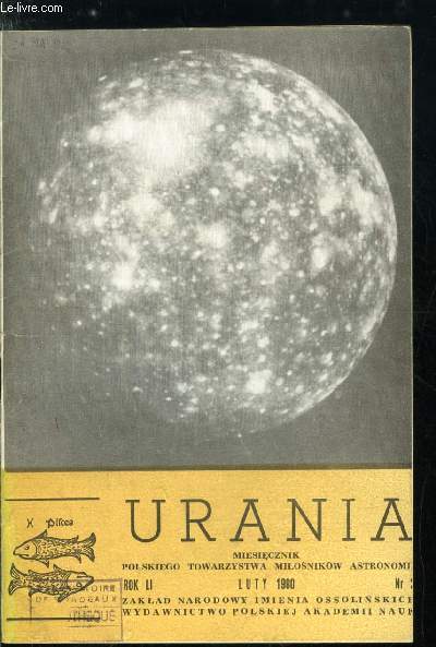 Urania n 2 - Izotopowe badania meteorytow, Naprzeciw komecie Halleya, Galaktyka w Rzezbiarzu, Komunikat C.S.O.S. nr 9/79, Raport IX 1979 o radiowym promieniowaniu Slonca, Odkryjmy jeszcze raz Pultona