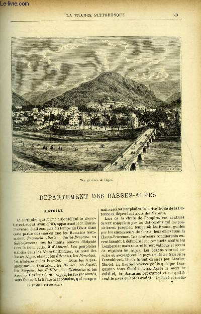 La France pittoresque tome 1 - Dpartement des Basses-Alpes - Histoire, Caractres, moeurs, vieilles coutumes, Les montagnes pastorales, Costume des environs de Barcelonnette