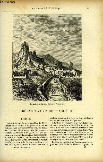 La France pittoresque tome 1 - Dpartement de l'Ardche - Histoire, Moeurs, caractres, statistique, Costume des environs d'Annonay