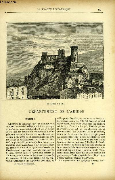 La France pittoresque tome 1 - Dpartement de l'Arige - Histoire, Curiosits naturelles, Contrebandier des Pyrnes