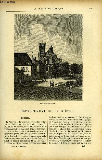 La France pittoresque tome 3 - Dpartement de la Nivre - Cathdrale de Nevers, Histoire, Antiquits, Caractre, moeurs, usages, Costume populaire de la Nivre