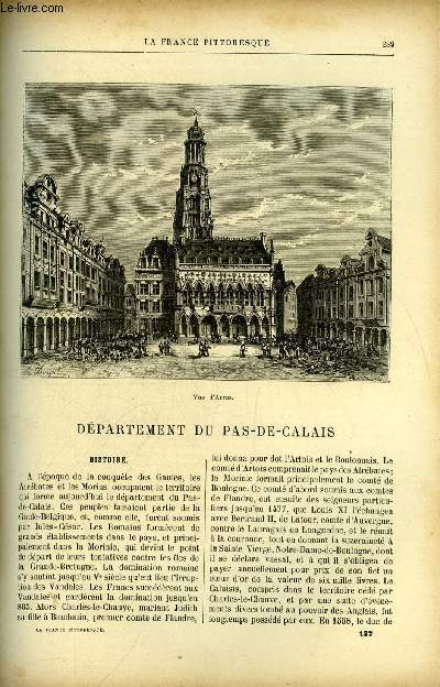 La France pittoresque tome 3 - Dpartement du Pas-de-Calais - Vue d'Arras, Histoire, Antiquits, Caractre, moeurs, population, Pcheur des cotes du Pas-de-Calais