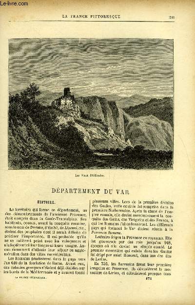 La France pittoresque tome 4 - Dpartement du Var - Les Vaux d'Ollioules, Histoire, Antiquits, Usages et jeux anciens, Costume populaire du Var