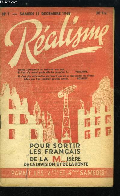 Ralisme n 1 - Charles II, Bilan succinct du premier gouvernement de Gaulle (9 septembre 1944, 20 janvier 1946), Le scandale du charbon, Lettre de deux franais moyens au Gnral de Gaulle par Duval et Dumont, La Ruhr, Pour en sortir, il faut agir sans