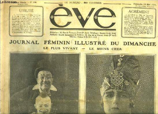 Eve n 190 - Les Fratellini, Le plus bel homme du monde, La foire Saint Germain, Le salon de 1924 par Pierre Ladou, Commet nous sommes devenus Les Fratellini, Une semaine de thatre a Paris, L'amoureuse quipe par Charles Vayre et Robert Florigni