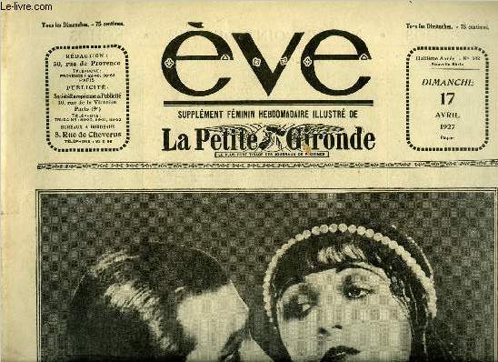 Eve n 342 - Pola Ngri et Rudolph Valentino, Les sports fminines dans le sud ouest, La cloture de la saison lyrique, L'heure exquise, L'ile enchante par Henry Roussell, Sportives printanires, Oeufs de Paques