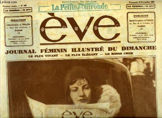 Eve n 530 - Ita Rina a la ville, Nos sportives : Maguy-Victoire Rocle, Les confidences de Bessie Love, Un chandail sport pour monsieur, Catherine II en tauride, Les tailleurs d'hiver, La statue vivante par Hlne Lettry