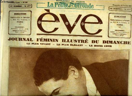 Eve n 542 - Jeannette Mac Donald et Jack Buchanan dans Monte Carlo, L'ineffable Buster Keaton, Quelques grandes voyageuses, Quand vient le gai Printemps, La folle preuve par Jean de Barasc