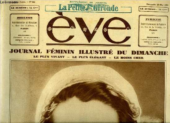 Eve n 554 - Wera Engels, dans L'Anglais tel qu'on le parle, La naissance, le baptme, Les nouvelles vedettes du film parlant - Henry Garat par Ren Study, Maillot de bain au tricot, Femmes lapones par Hlne Lavaysse, Les robes qui font jeune, Le cri