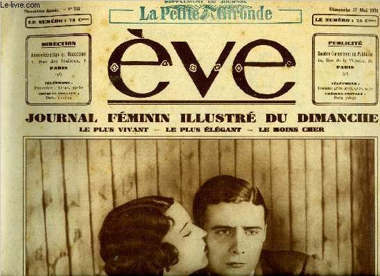 Eve n 555 - Meg Lemonnier et Henry Garat, dans Rive Gauche, La fte du club des mouettes, Harold Lloyd dans A la hauteur avec Barbara Kent par Paul Granet, Une honnte femme par Marie Maindron, La sduction des dtails