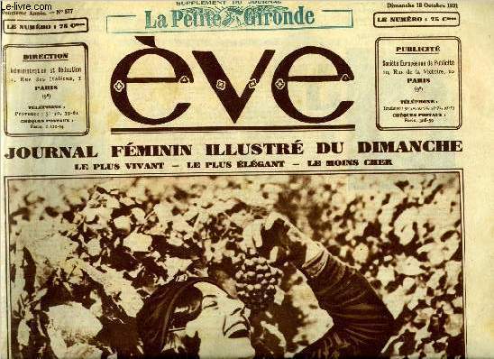 Eve n 577 - Vision d'automne, Marius de Marcel Pagnol, Parons notre maison, En Ethiopie, pays des chammas par Marie Edith de Bonneuil, Regardons la mode, L'innocent par Lo Larguier, La dernire illusion par Hlne Malleville, Le secret de noirfontaine